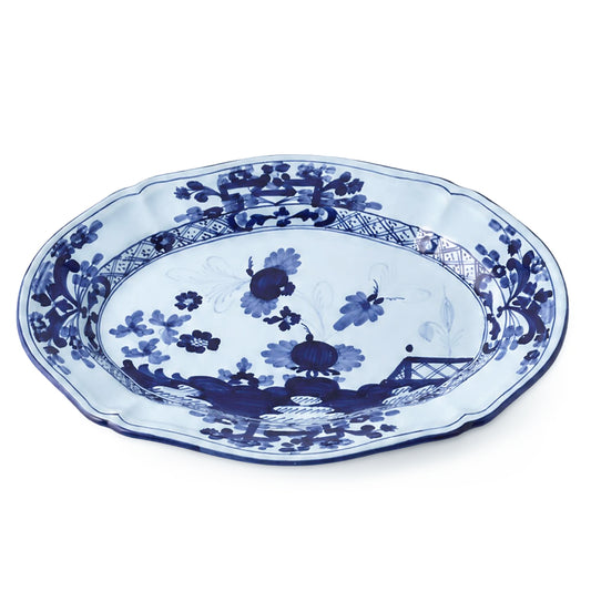 Piatto da portata ovale 38x30cm Garofano Blu