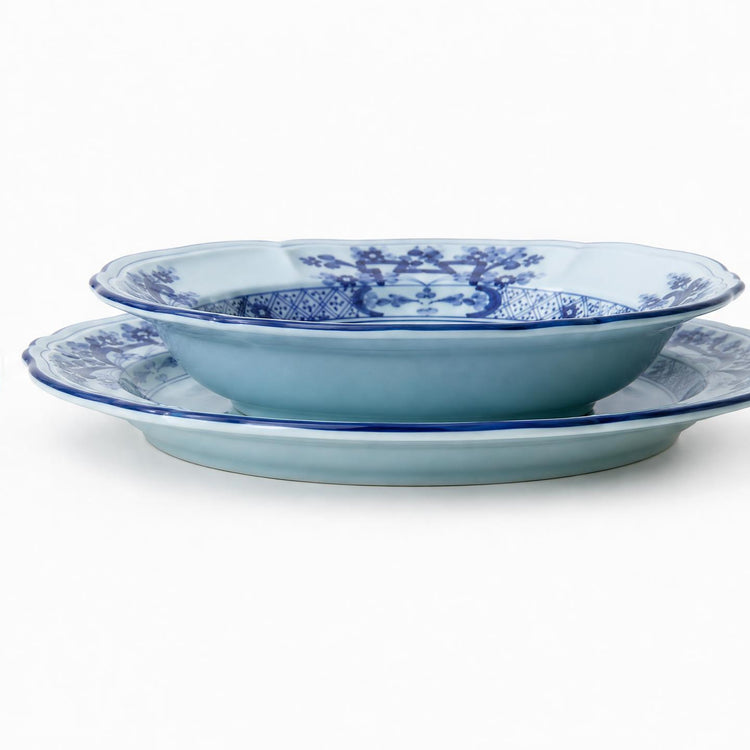 Set di piatti da due Garofano Blu