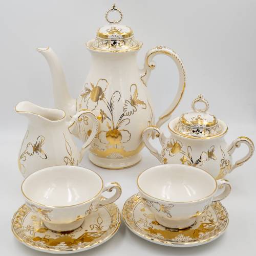 Complete tea set Garofano Ivory & Gold