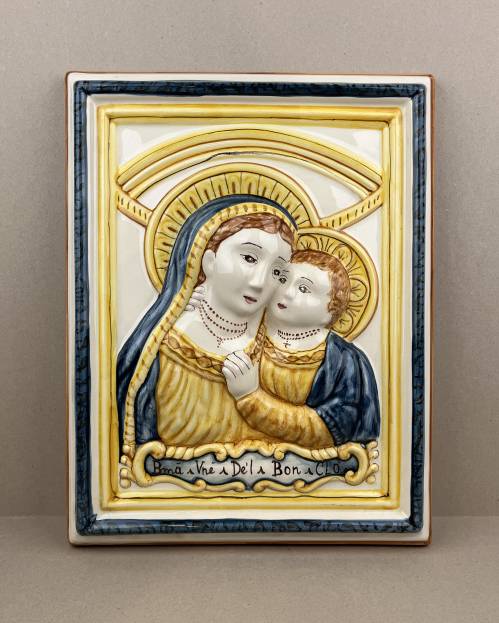 Beatissima Vergine del Bon Consiglio. Dimensioni: 29,2 x 31,4 x 4,5 cm.