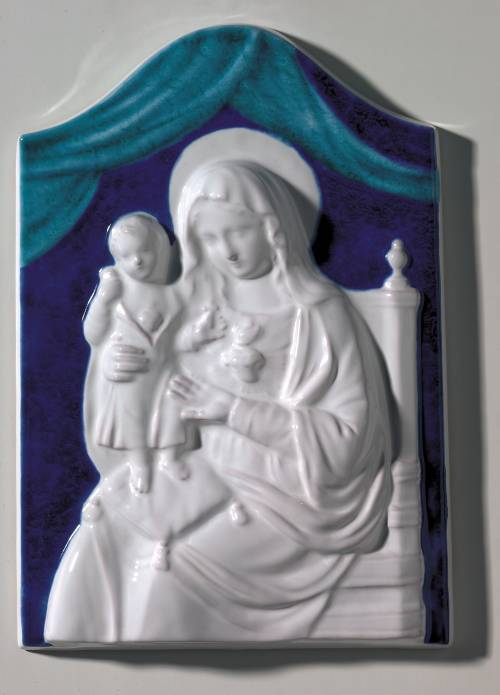 Hearts of Jesus and Mary. Dimensions: 38.5 x 26.8 x 4.8 cm.