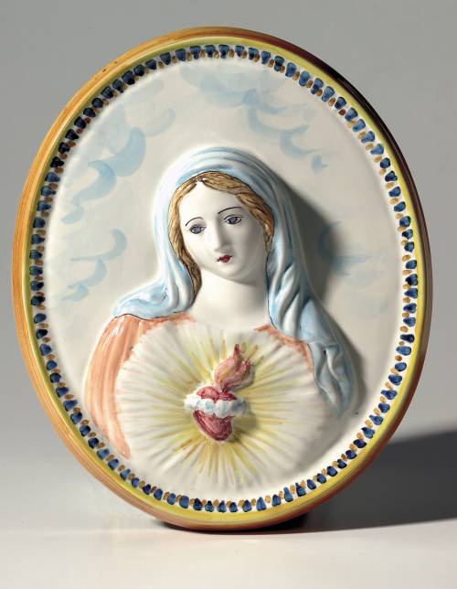 Immaculate Heart of Mary. Dimensions: 18.5x22.2x 3.7 cm.