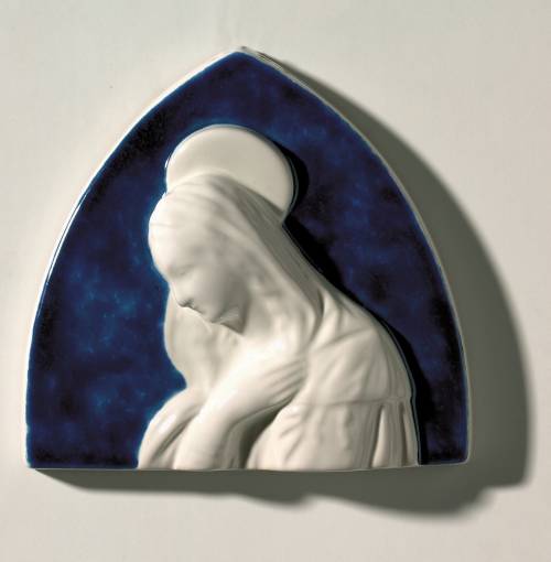Madonna (Andrea della Robbia). Dimensions: 16.8 x 15.2 x 4.1 cm.