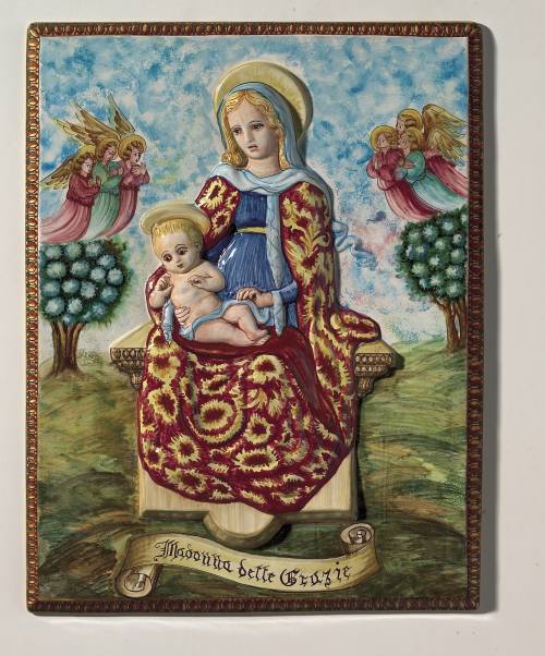 Madonna da le Grazie dell'Osservanza. Dimensioni: 60 x 47 x 5,3 cm.
