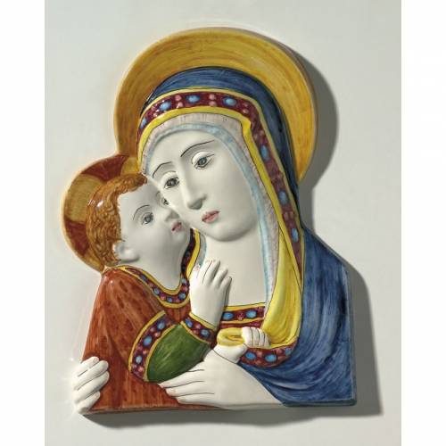 Beata Vergine del Piratallo di Imola scontornata. Dimensioni: 37,2 x 27,5 x 4 cm. 