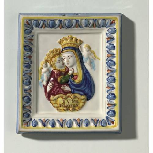 Beata Vergine del Piratello di Imola. Dimensioni: 15,8x17,6x2 cm