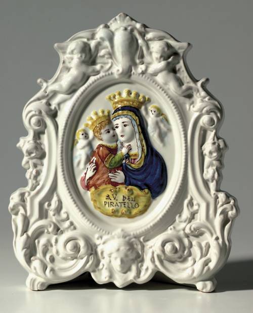 Beata Vergine del Piratello di Imola (da comodino). Dimensioni: 19,5 x 8,5 x 23,2 cm. 