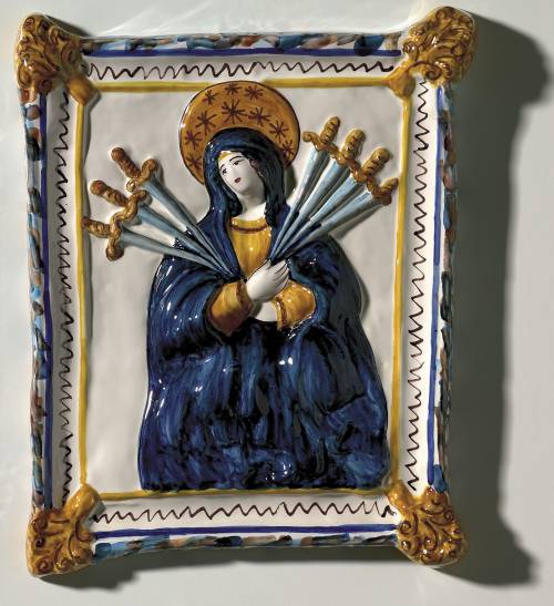 Madonna dei Sette Dolori. Dimensioni: 24,5 x 29,7 x 3,3 cm. 