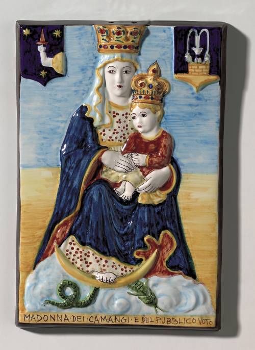 Madonna del Pubblico Voto di Bagnara. Dimensioni: 22 x 32,6 x 3,1 cm.