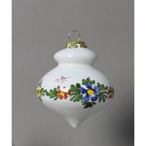 Christmas Bauble with Bouquet decoration.