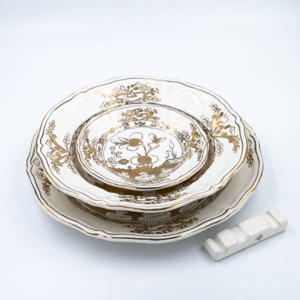 Dinner set for two Garfofano Limited Edition Ivory & Gold
